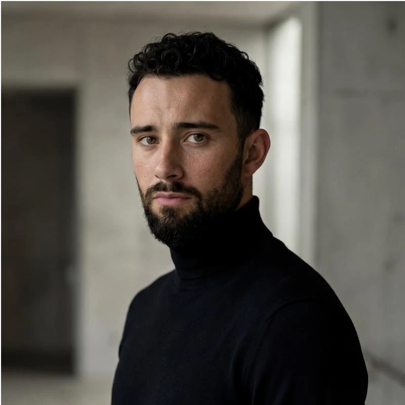 Portrait de Hugo Allegre, alumni ESDAC en architecture d'intérieur, dans le cadre d'un témoignage